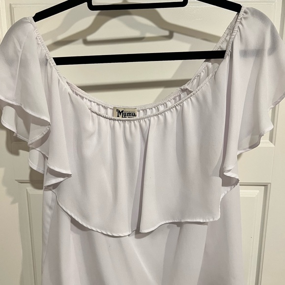 Show Me Your Mumu White Ruffle top - Picture 1 of 3